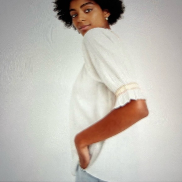 Madewell peasant style smock top shirt - Picture 5 of 12